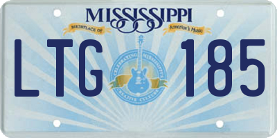 MS license plate LTG185