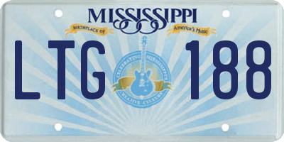 MS license plate LTG188