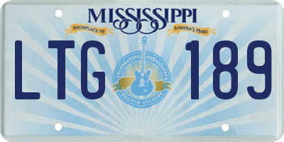 MS license plate LTG189