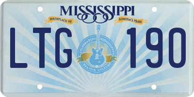 MS license plate LTG190