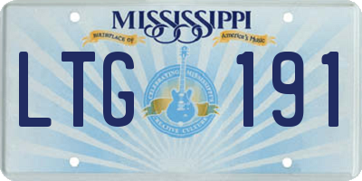 MS license plate LTG191