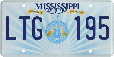 MS license plate LTG195