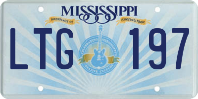 MS license plate LTG197