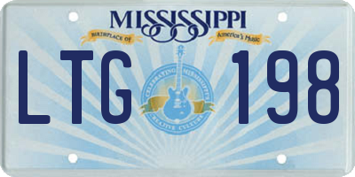 MS license plate LTG198