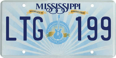 MS license plate LTG199