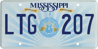 MS license plate LTG207