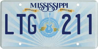 MS license plate LTG211