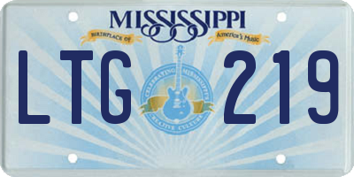MS license plate LTG219
