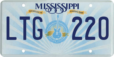 MS license plate LTG220