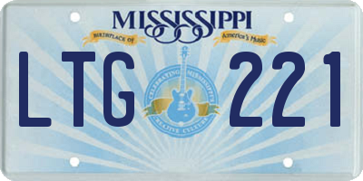 MS license plate LTG221