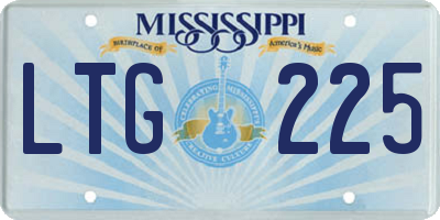 MS license plate LTG225
