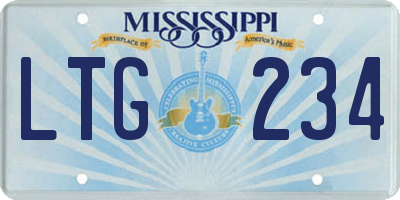 MS license plate LTG234