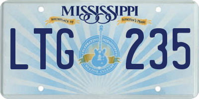 MS license plate LTG235