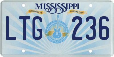 MS license plate LTG236