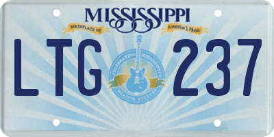 MS license plate LTG237