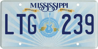 MS license plate LTG239