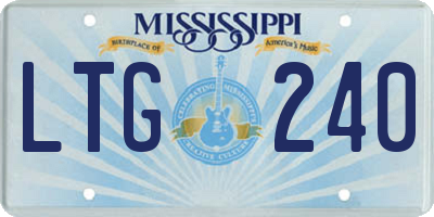 MS license plate LTG240
