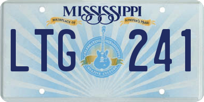 MS license plate LTG241