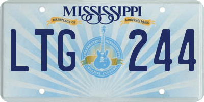 MS license plate LTG244