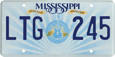 MS license plate LTG245