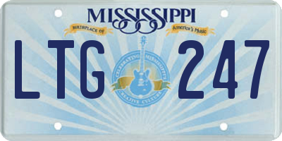 MS license plate LTG247
