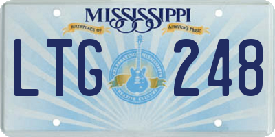 MS license plate LTG248