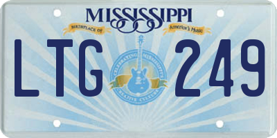 MS license plate LTG249