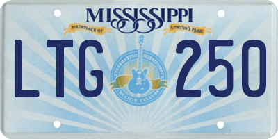 MS license plate LTG250