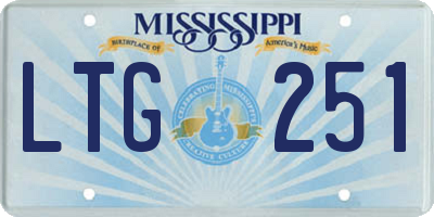 MS license plate LTG251