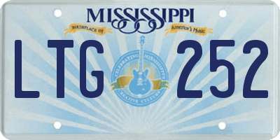 MS license plate LTG252