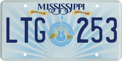 MS license plate LTG253