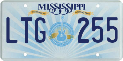 MS license plate LTG255