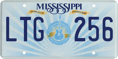 MS license plate LTG256