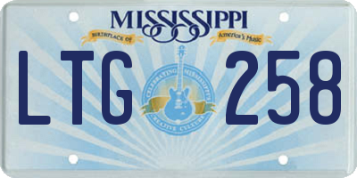 MS license plate LTG258