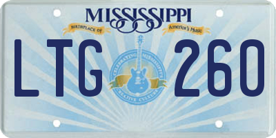 MS license plate LTG260