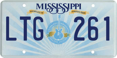 MS license plate LTG261