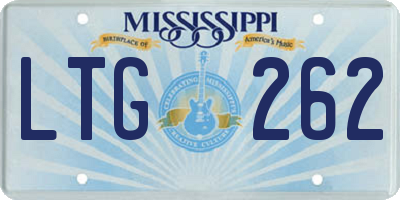 MS license plate LTG262