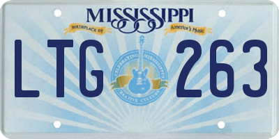 MS license plate LTG263