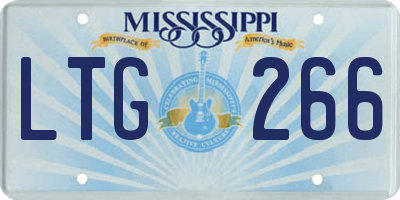 MS license plate LTG266
