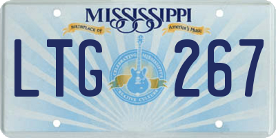 MS license plate LTG267