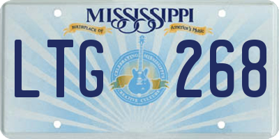 MS license plate LTG268