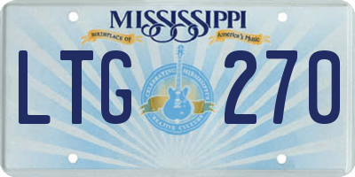 MS license plate LTG270