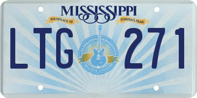 MS license plate LTG271