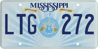MS license plate LTG272