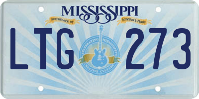 MS license plate LTG273