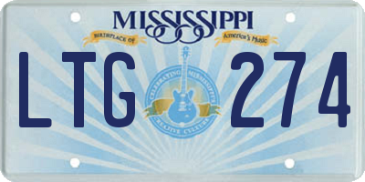 MS license plate LTG274