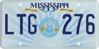MS license plate LTG276
