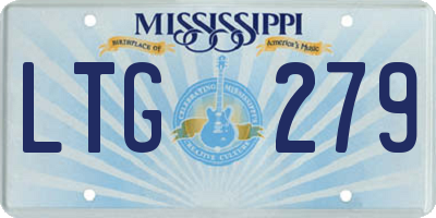 MS license plate LTG279