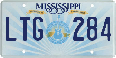 MS license plate LTG284