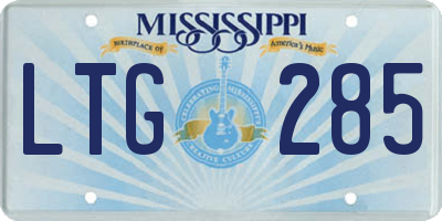 MS license plate LTG285